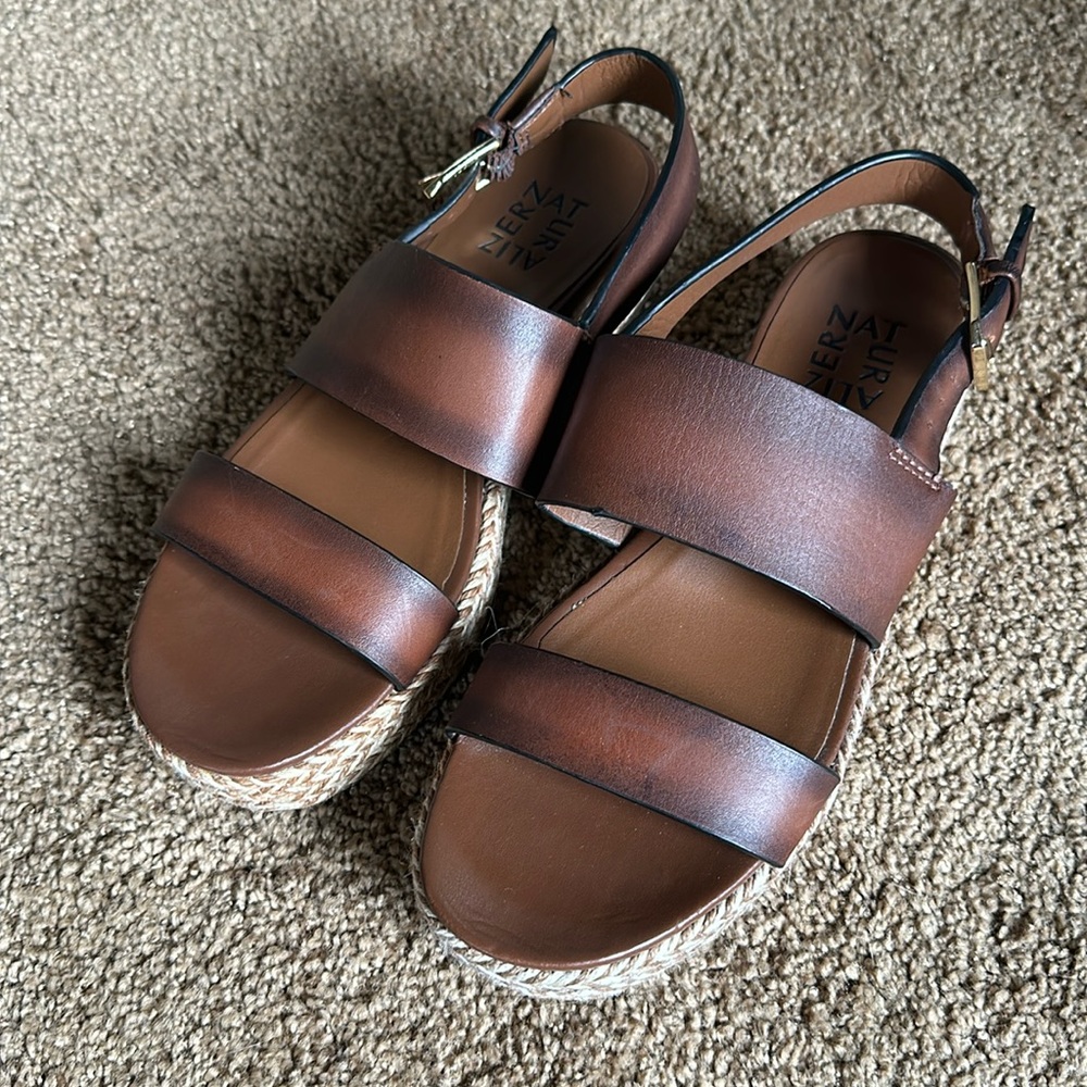Naturalizer Jaycie Brown Platform Sandals Women’s Size 7